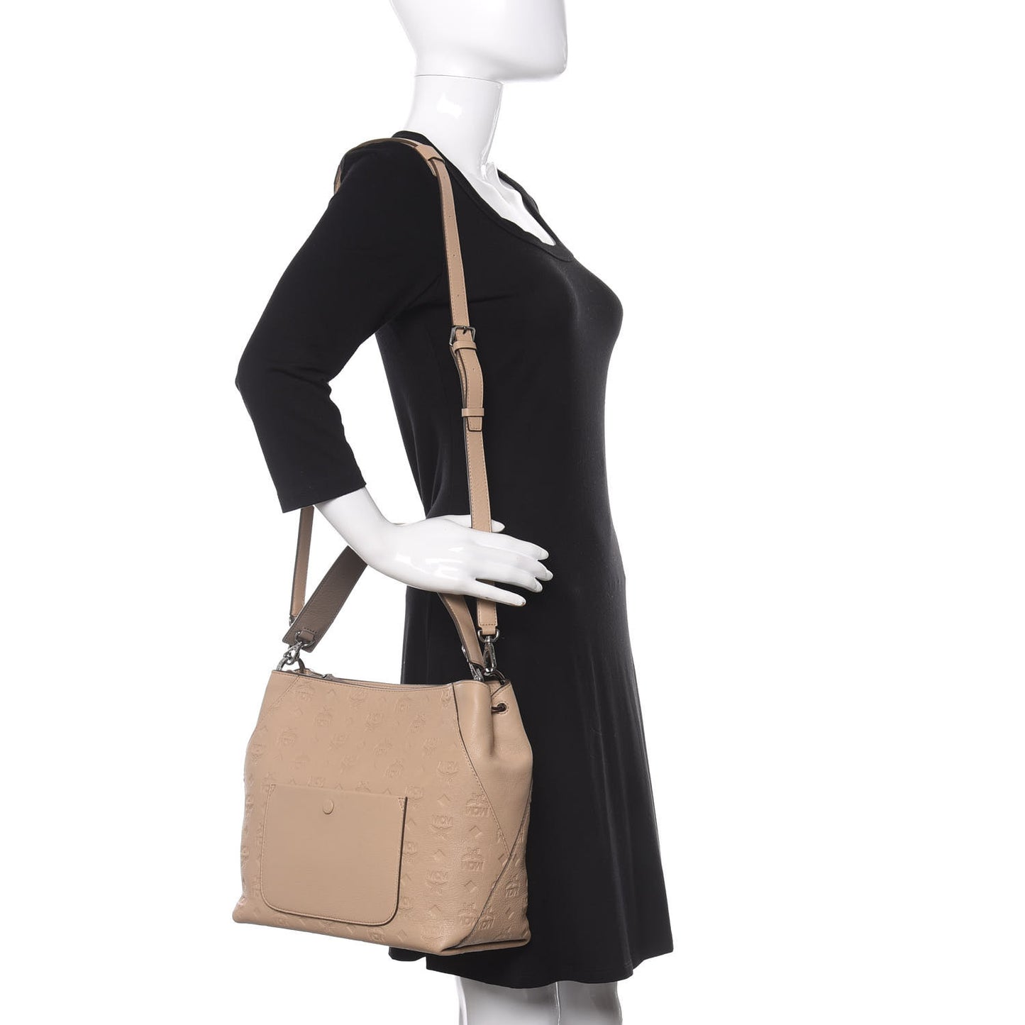 Calfskin Ottomar Monogram Medium Klara Hobo New Beige