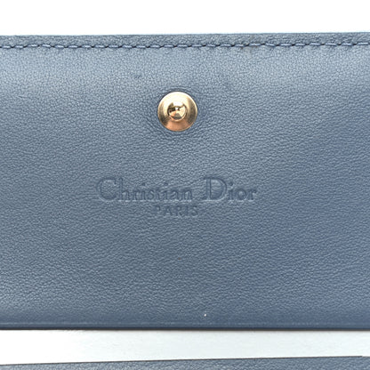 Christian Dior Patent Cannage Mini Lady Dior Wallet Gray Stone 6 of 9