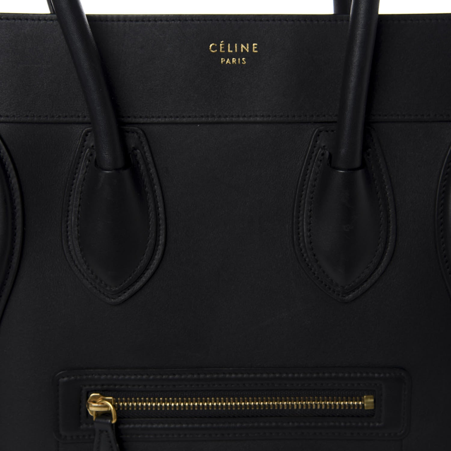 Celine Smooth Calfskin Mini Luggage Black 9 of 9