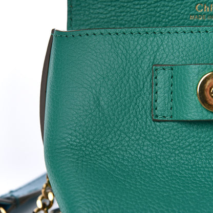 Chloe Calfskin Mini Clare Shoulder Bag Green Turquoise 11 of 14