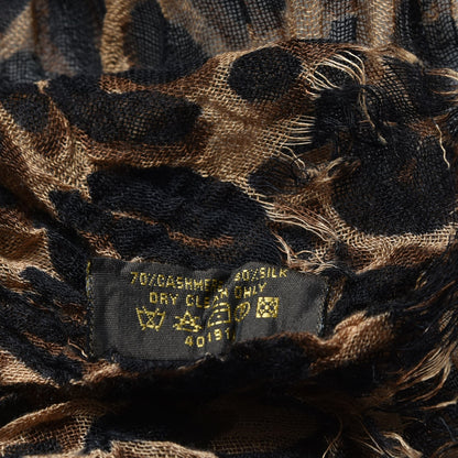 Louis Vuitton Cashmere Silk Leopard Etole Stole Marron 6 of 7