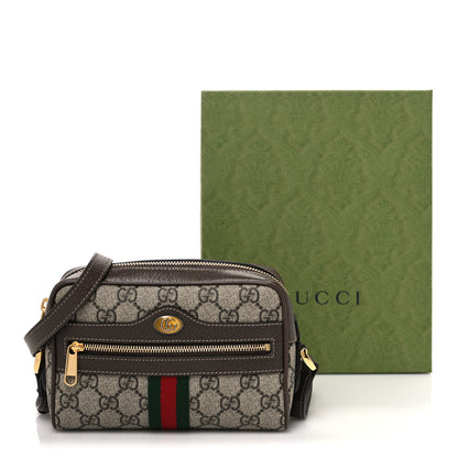 Gucci GG Supreme Monogram Web Mini Ophidia Shoulder Bag Brown 11 of 11