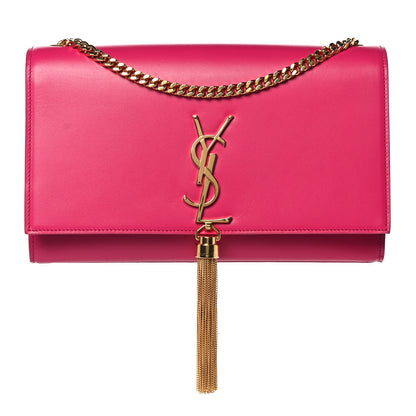 Saint Laurent Smooth Calfskin Medium Classic Monogram Kate Tassel Satchel Fuchsia 1 of 14