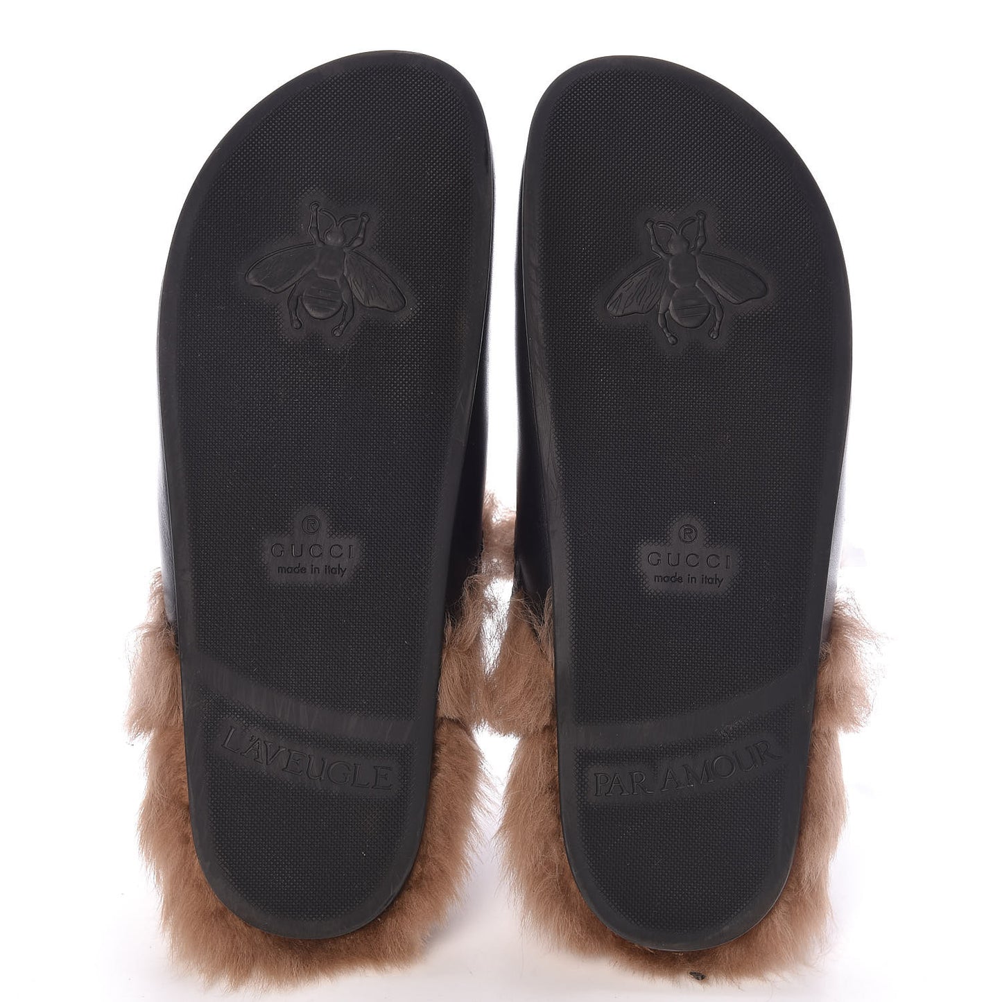 Calfskin Fur Mens Horsebit River Slingback Slippers 8 Black