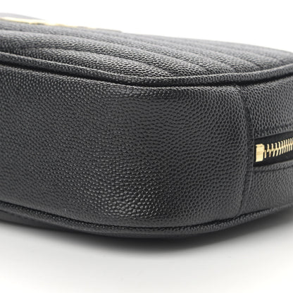 Saint Laurent Grain De Poudre Matelasse Monogram Mini Lou Camera Bag Black 9 of 12