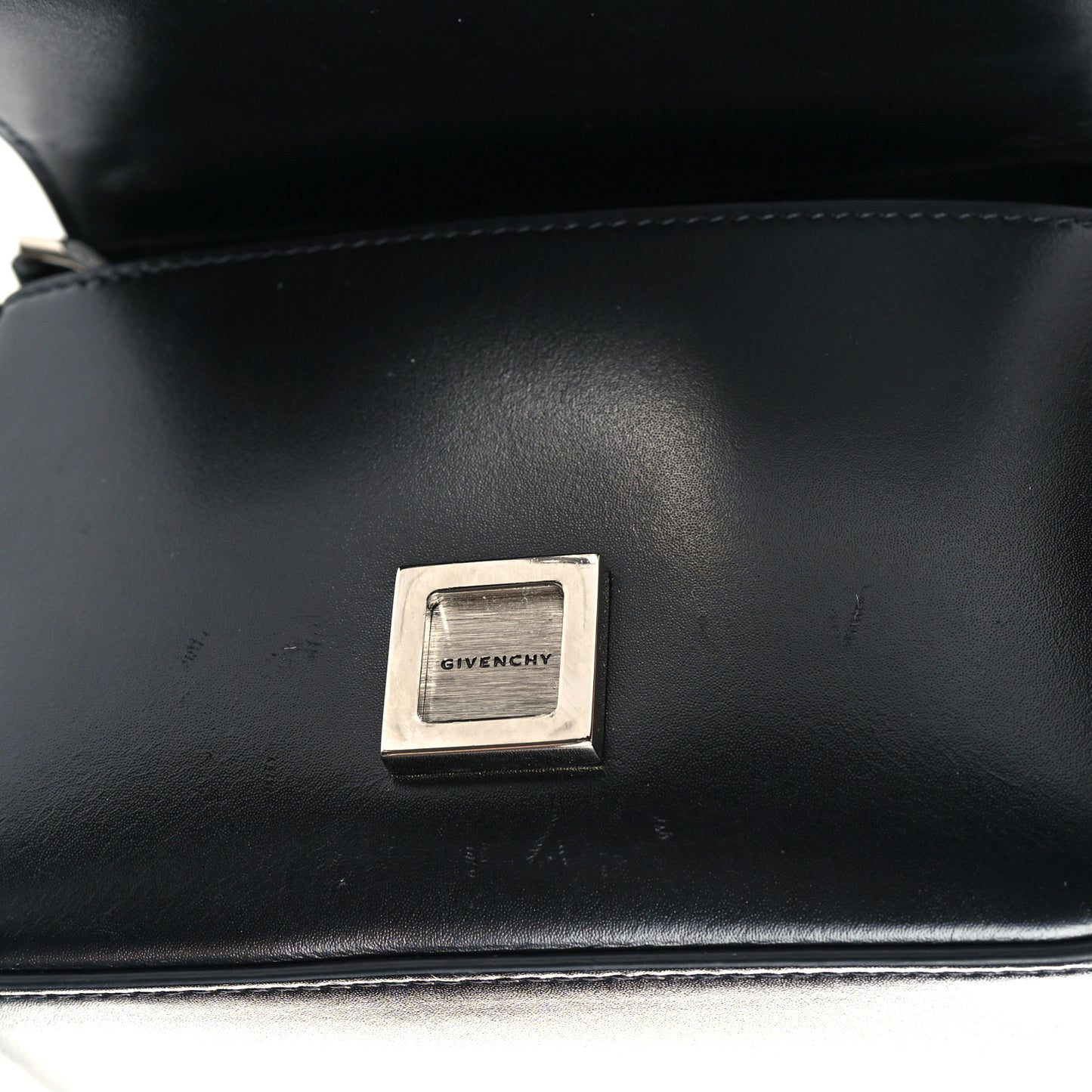 X CHITO Box Calfskin Graffiti Effect Small 4G Shoulder Bag Black