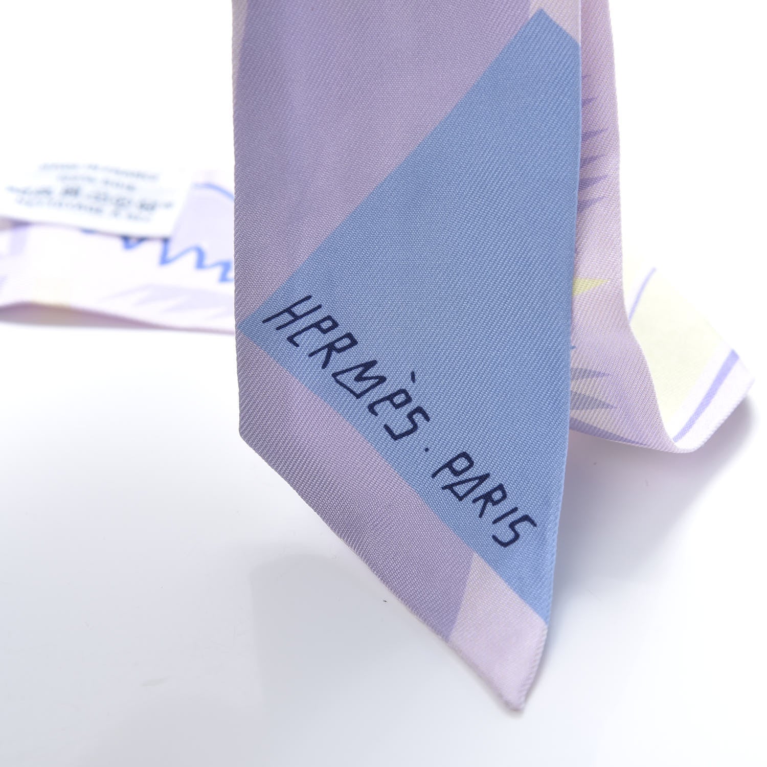 Hermes Silk Sea Surf and Fun Twilly Rose Pale Mauve Jaune Soufre 3 of 5