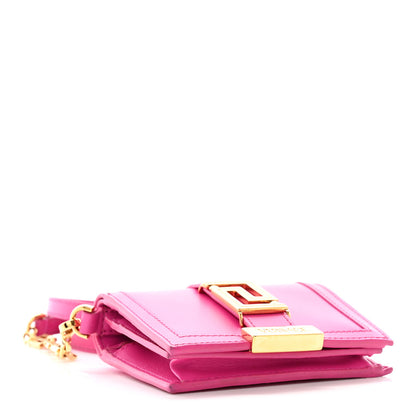 Versace Calfskin Greca Goddess Chain Wallet Pink 4 of 16