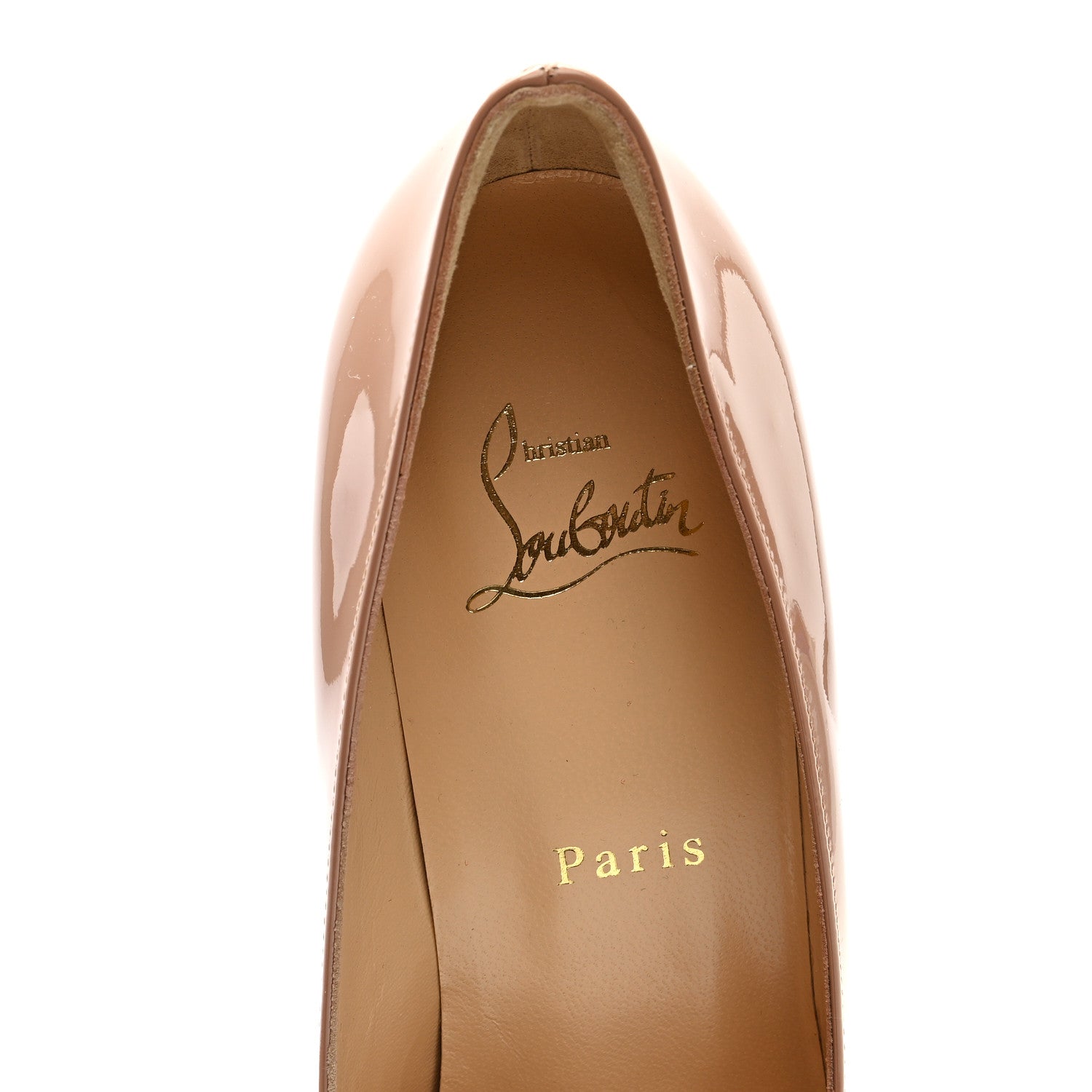 Christian Louboutin Patent Kate 85 Pumps 38 Nude 1455879