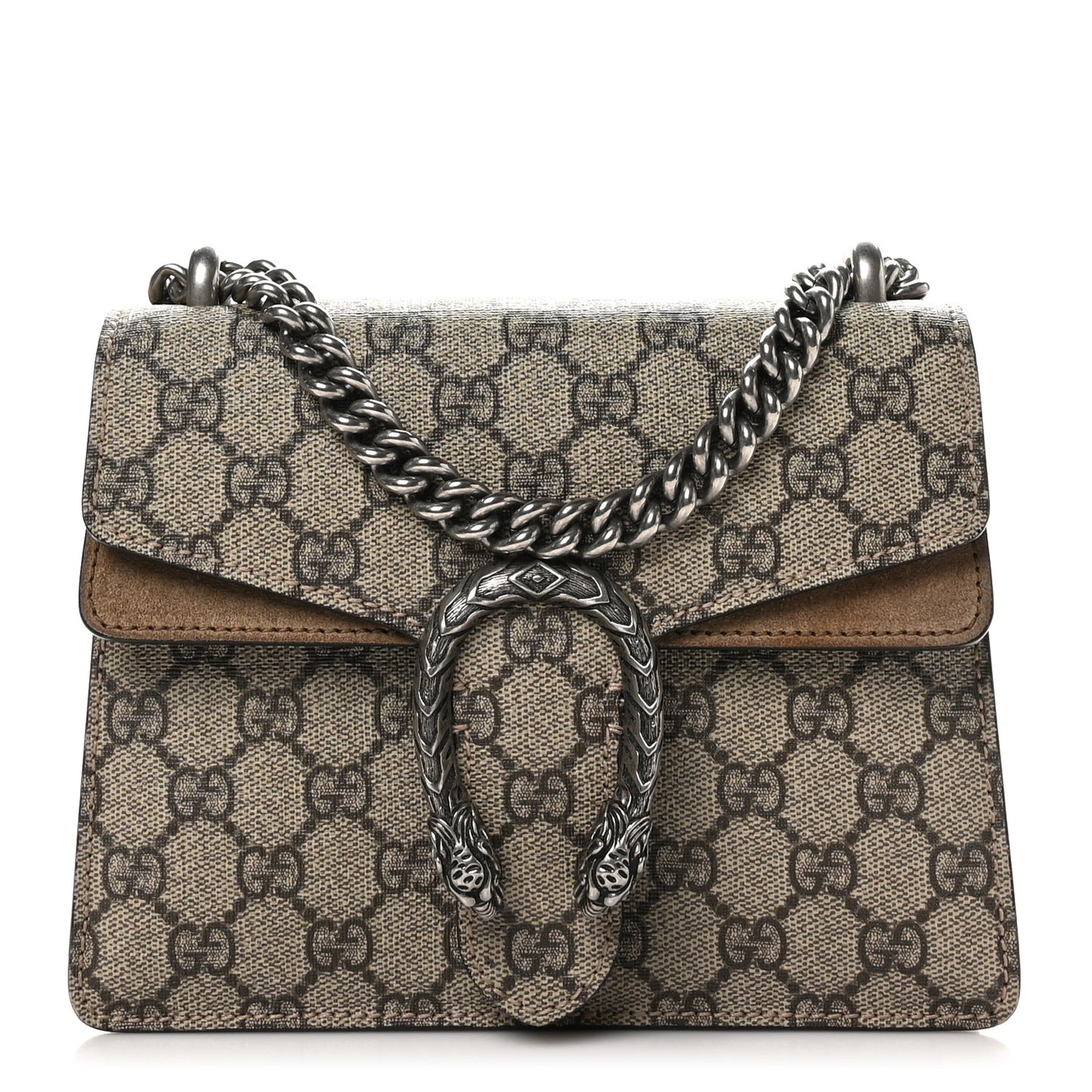 GG Supreme Monogram Mini Dionysus Shoulder Bag Taupe