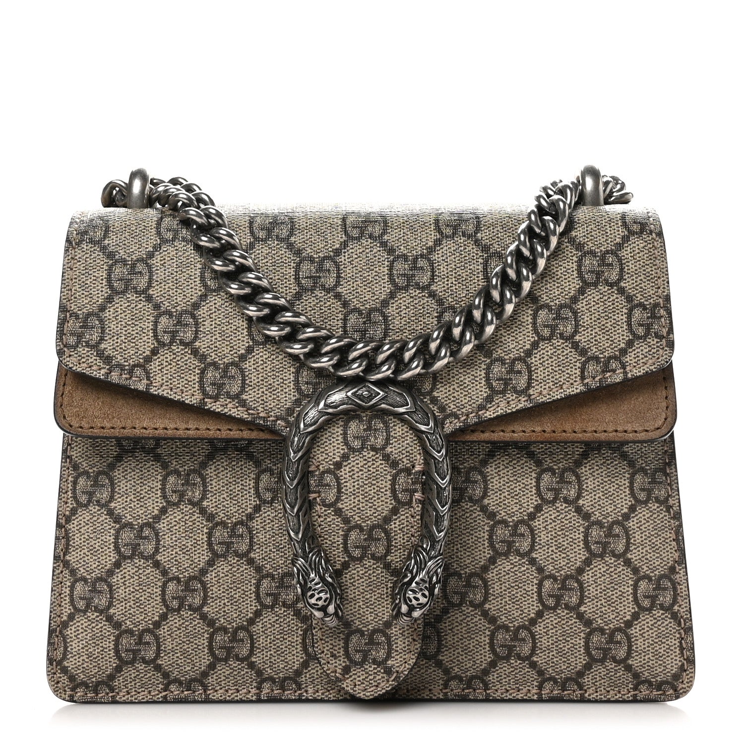 Gucci GG Supreme Monogram Mini Dionysus Shoulder Bag Taupe 1 of 10