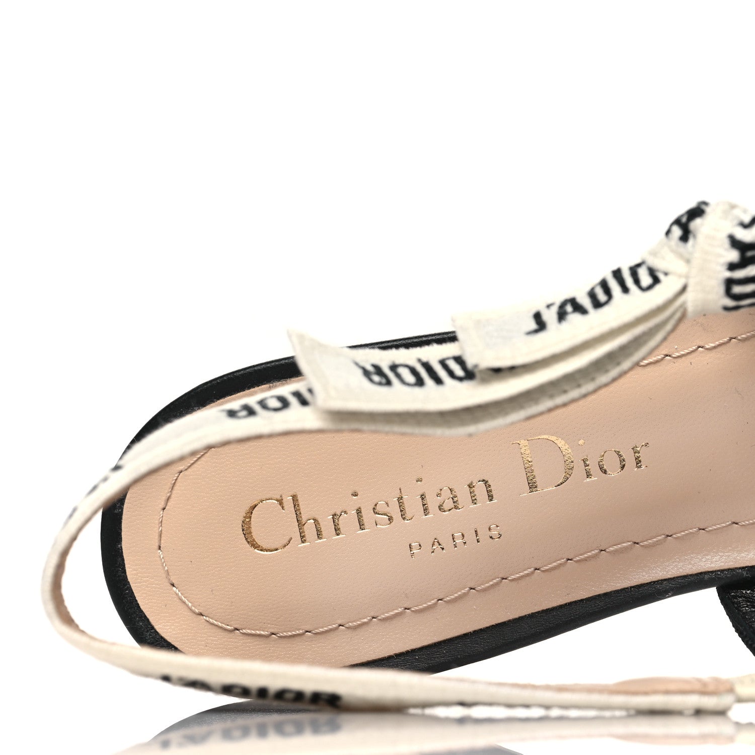 Christian Dior Technical Canvas Ribbon J'Adior Slingback Flats 36 Black 7 of 8
