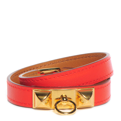 Hermes Swift Rivale Double Tour Bracelet Small Capucine 1 of 9