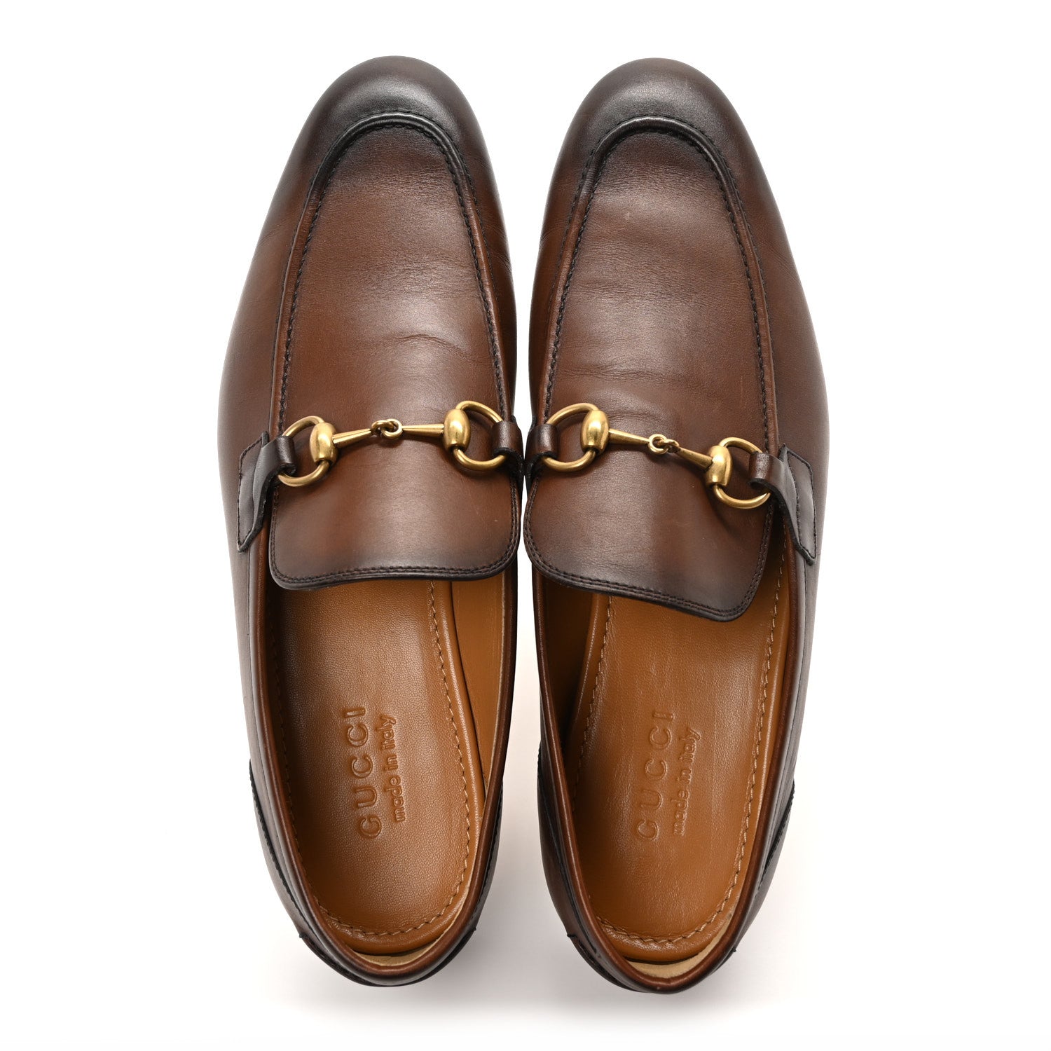 Gucci Betis Glamour Calfskin Horsebit Mens Jordaan Loafers 9