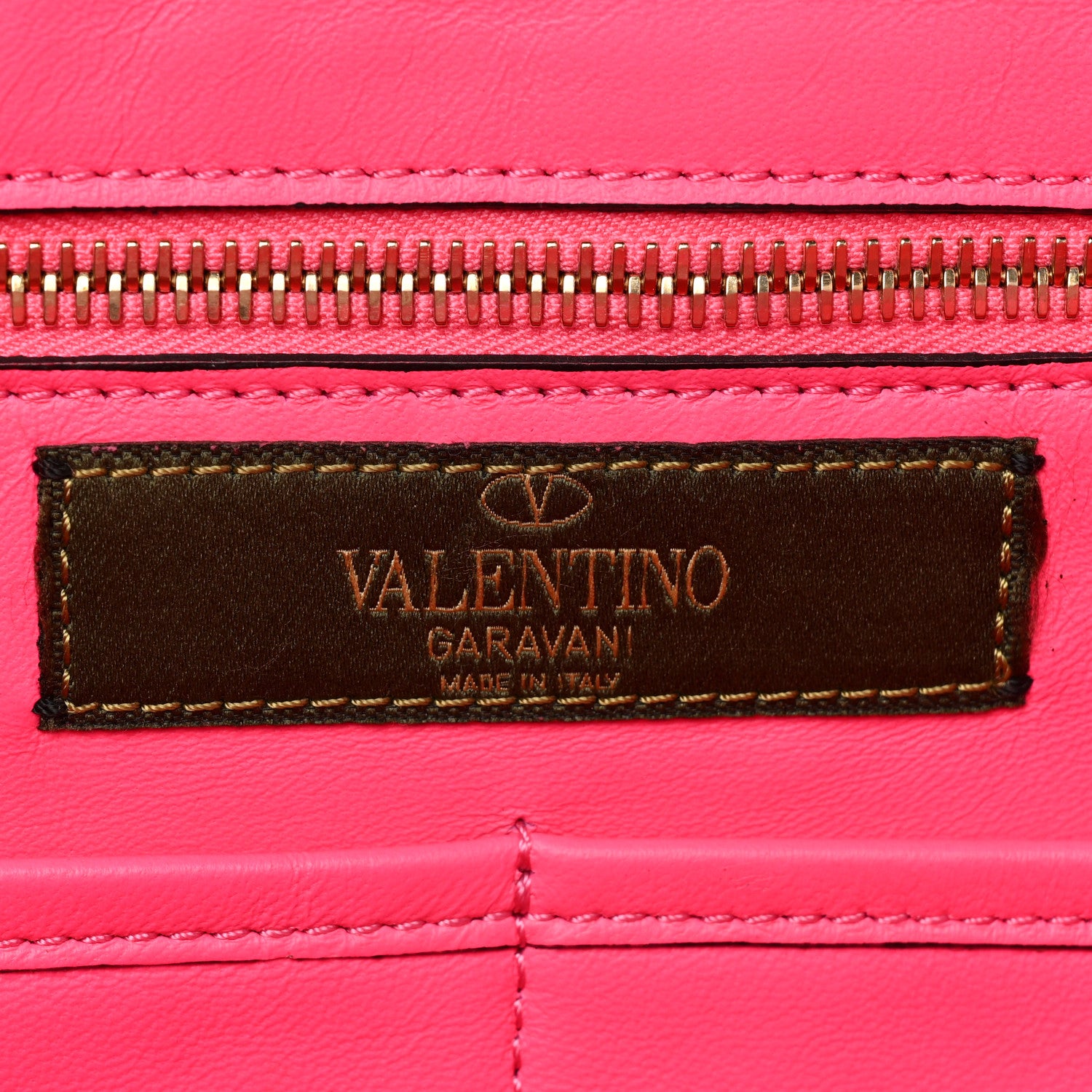 Valentino Garavani Nappa Canvas Camouflage Medium Rockstud Tote Fuxia Fluo 5 of 13