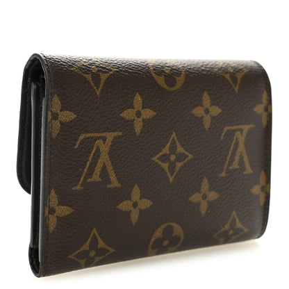 Louis Vuitton Monogram Flower Lock Compact Wallet Black 3 of 7