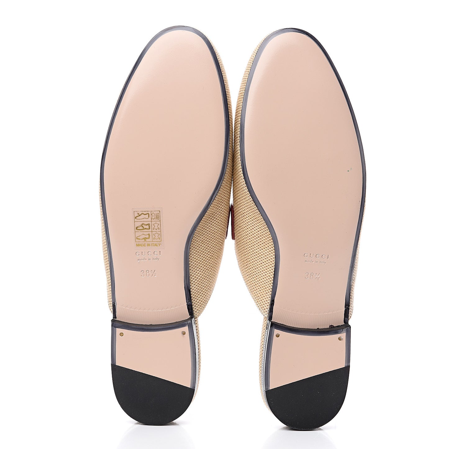 Canvas Vintage Charlotte Web Princetown Slippers 38.5 Sand Cuir