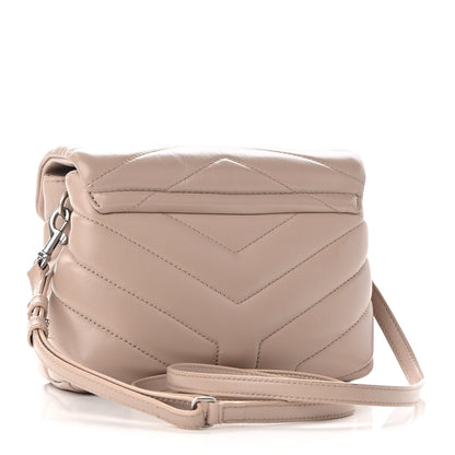 Saint Laurent Calfskin Y Quilted Monogram Toy Loulou Crossbody Bag Nude Powder 2 of 7
