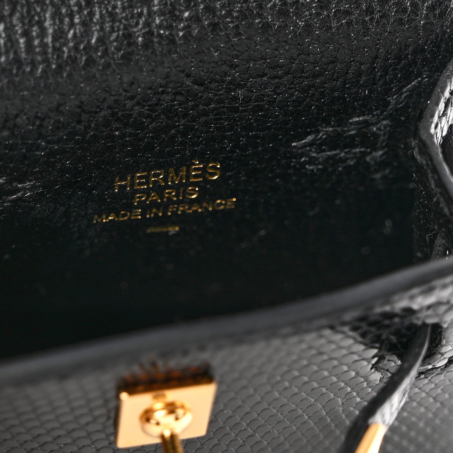 Hermes Lizard Mini Kelly Twilly Bag Charm Black 4 of 4