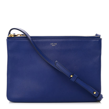 Celine Lambskin Small Trio Crossbody Bag Indigo 1 of 19