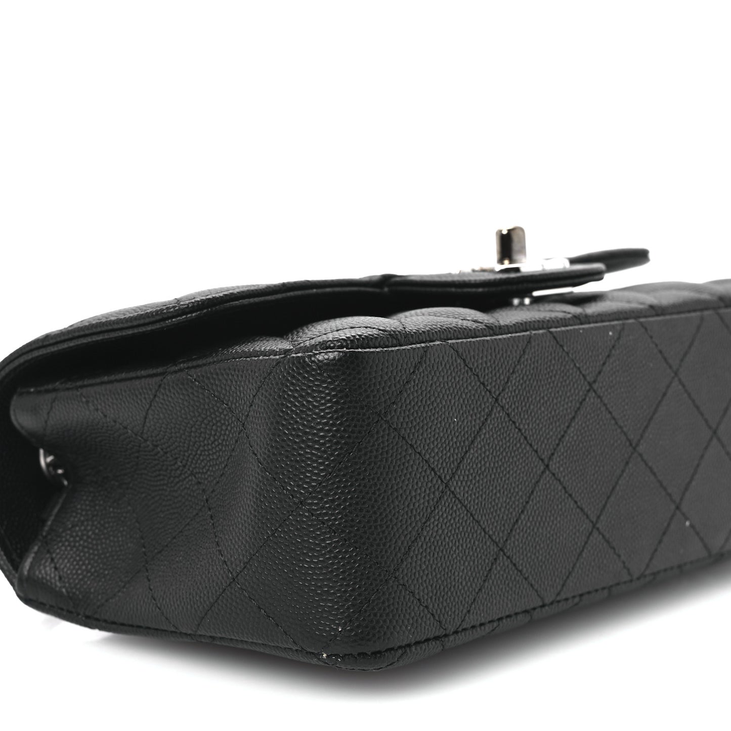Caviar Quilted Mini Rectangular Flap Black