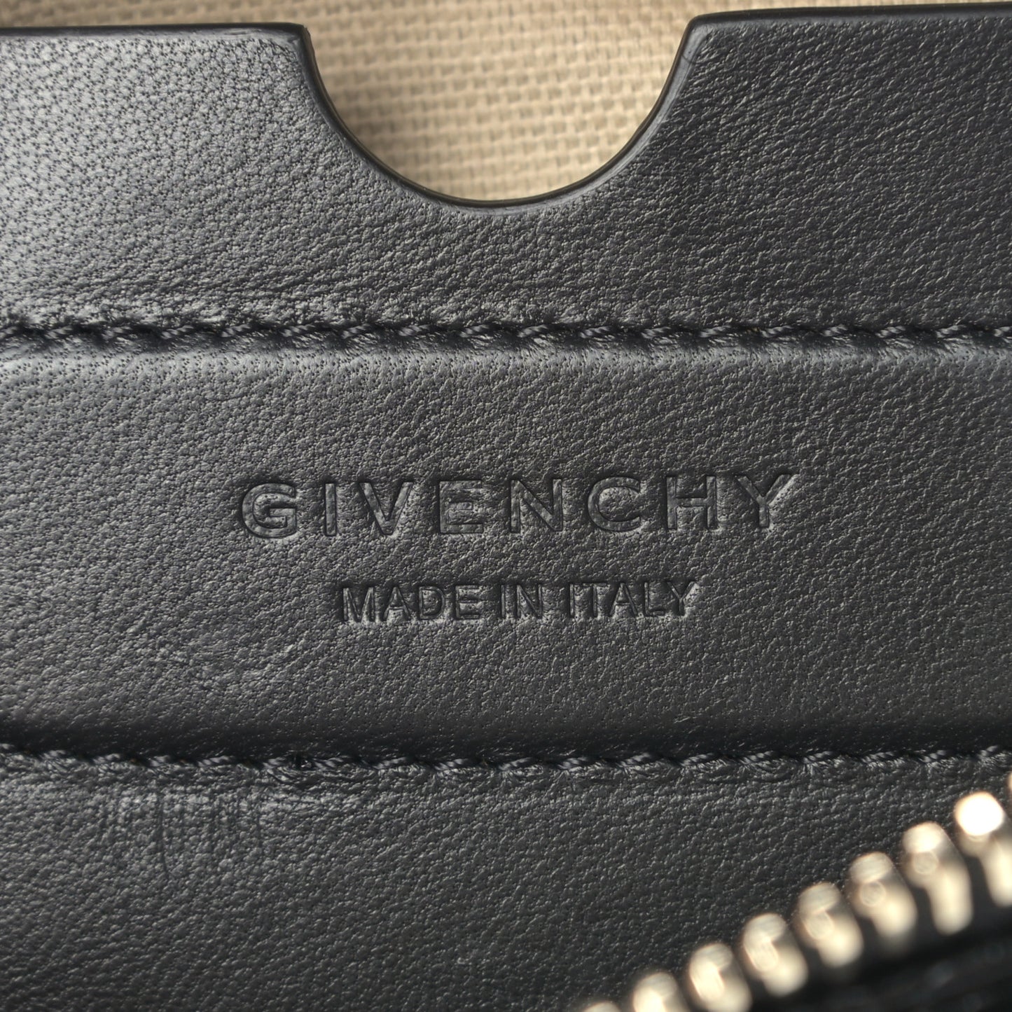 Calfskin Crocodile Embossed Nano Antigona Black