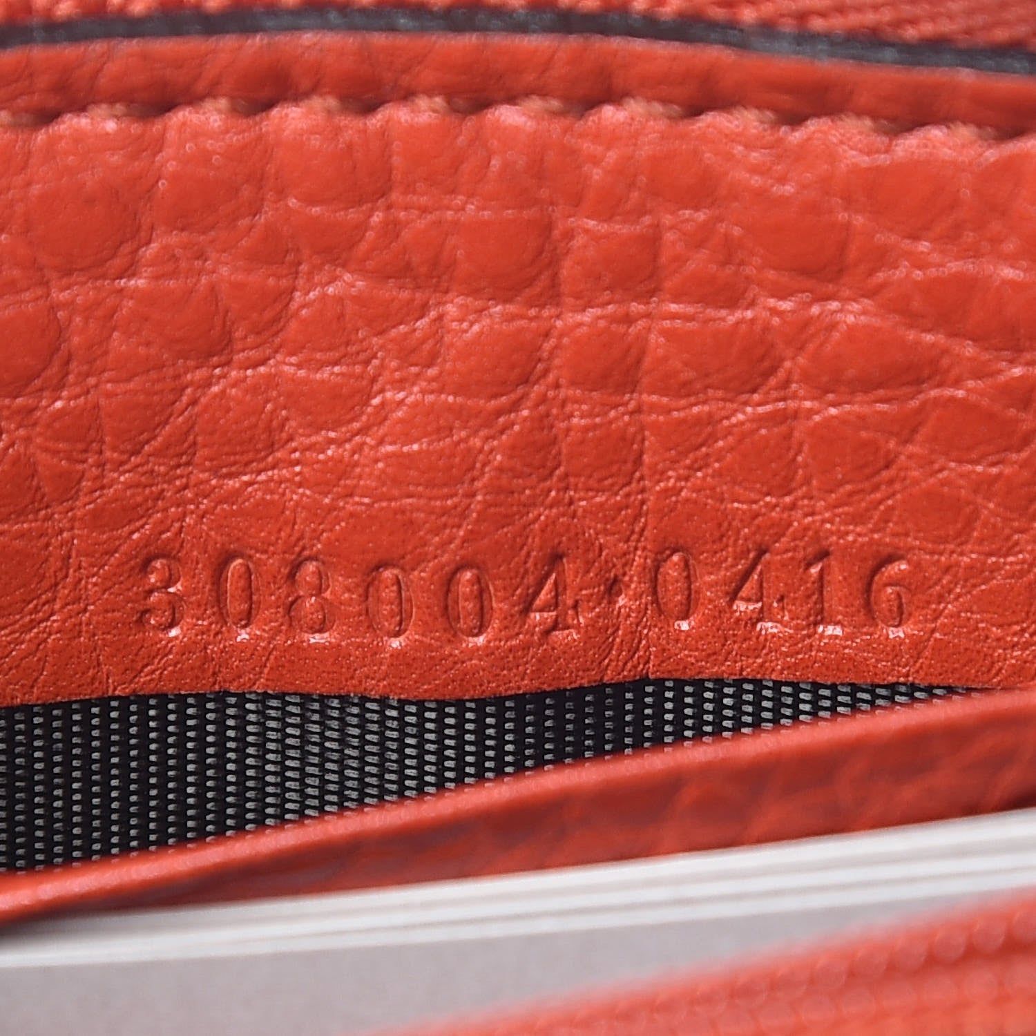 Gucci Pebbled Calfskin Soho Zip Around Wallet Sun Orange 9 of 10