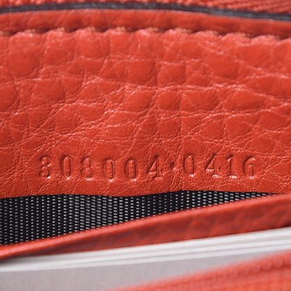 Gucci Pebbled Calfskin Soho Zip Around Wallet Sun Orange 9 of 10