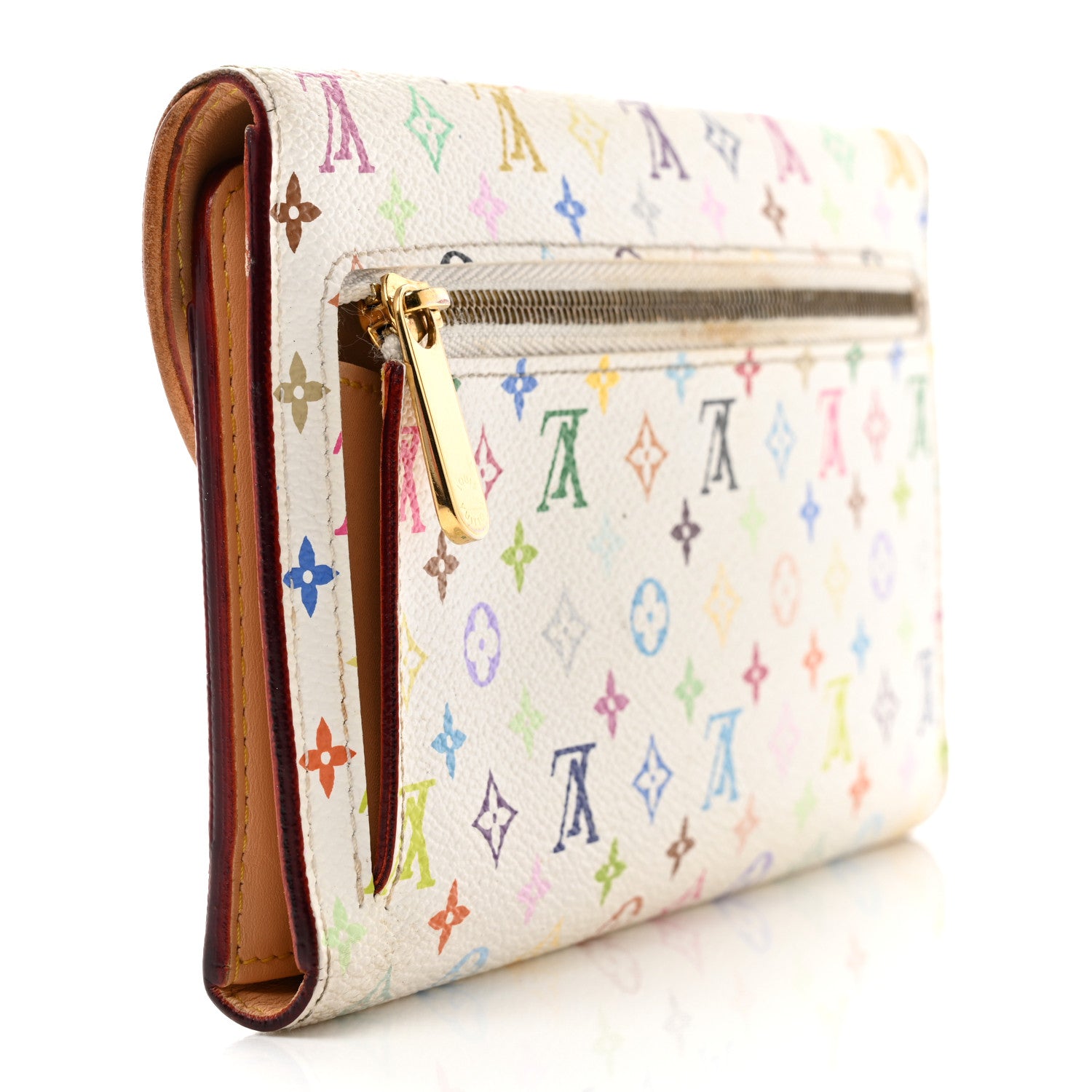 Louis Vuitton Monogram Multicolor Eugenie Wallet White Litchi 3 of 13