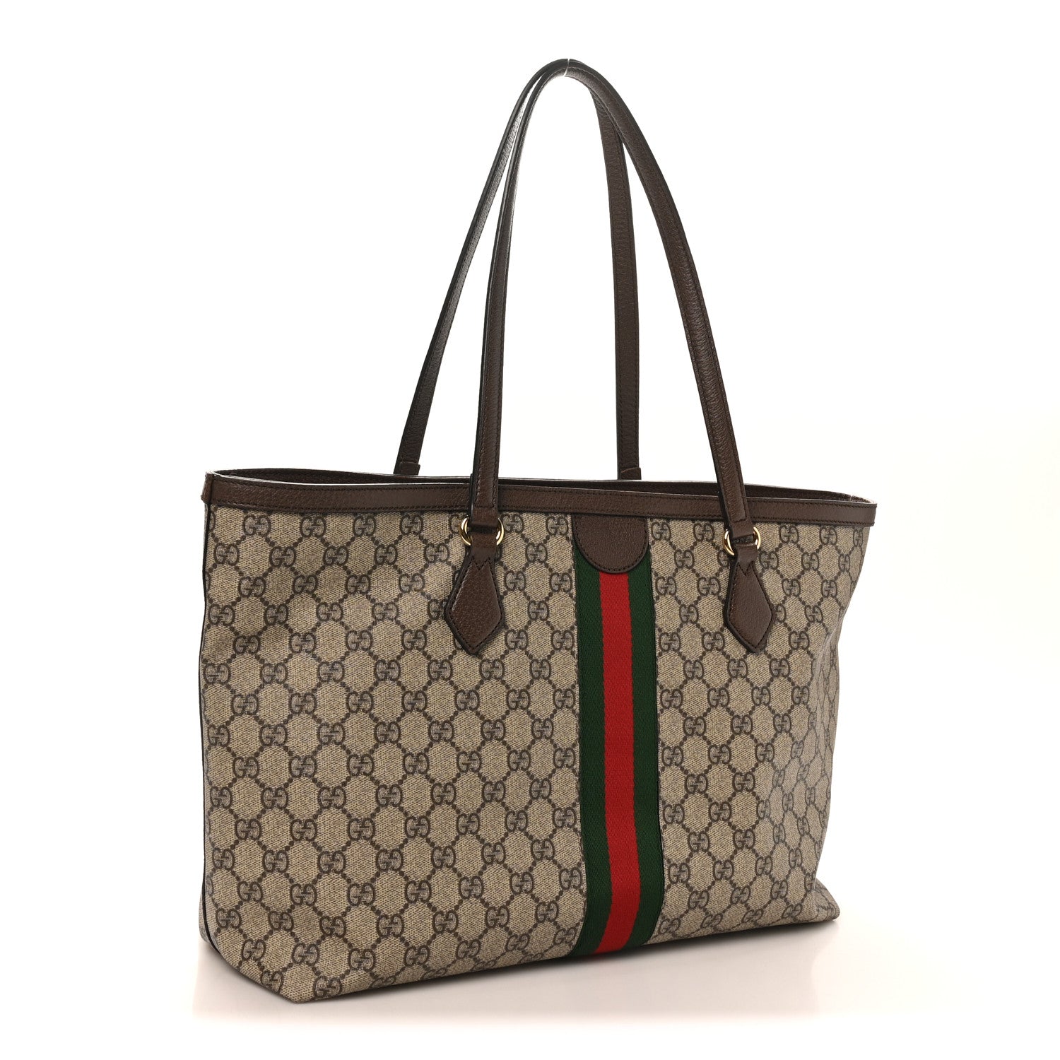 Gucci GG Supreme Monogram Medium Ophidia Shopping Tote Brown 3 of 10