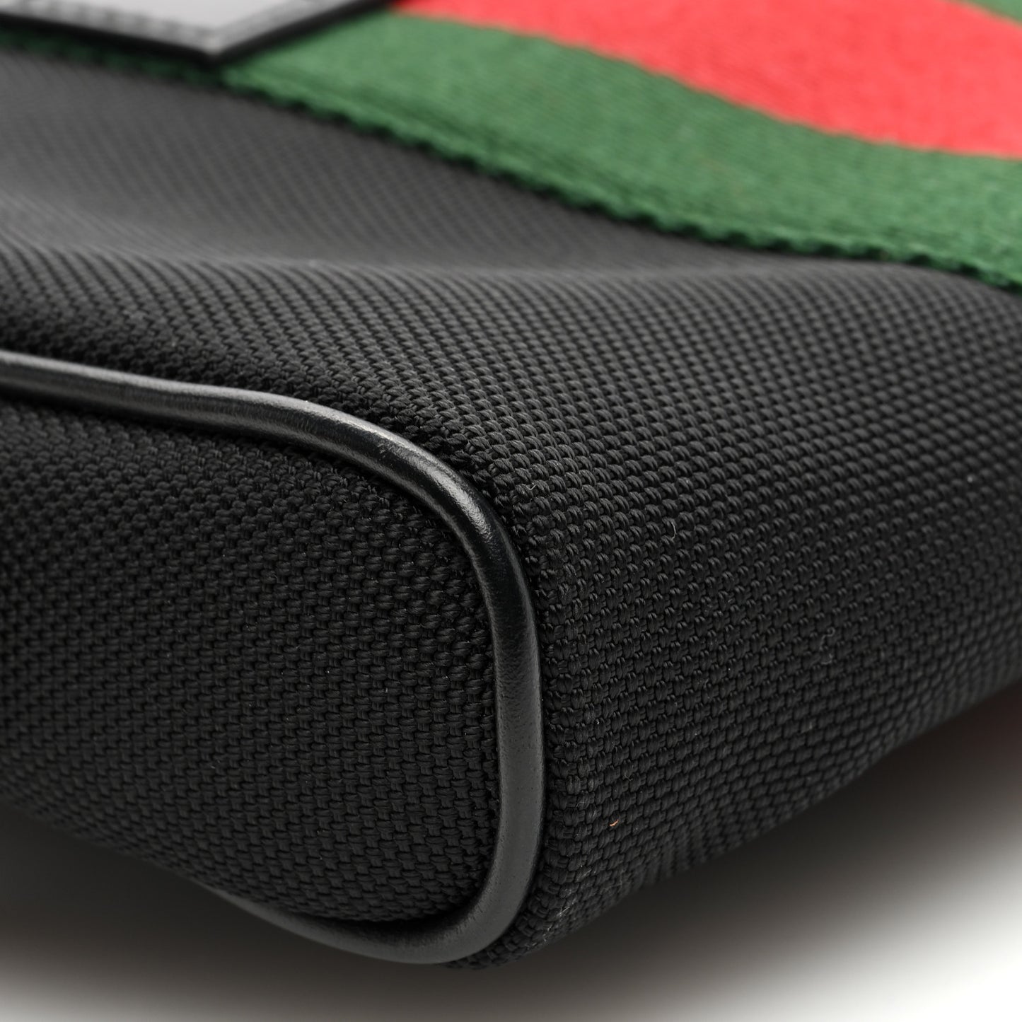 Canvas Web Slim Belt Bag Black