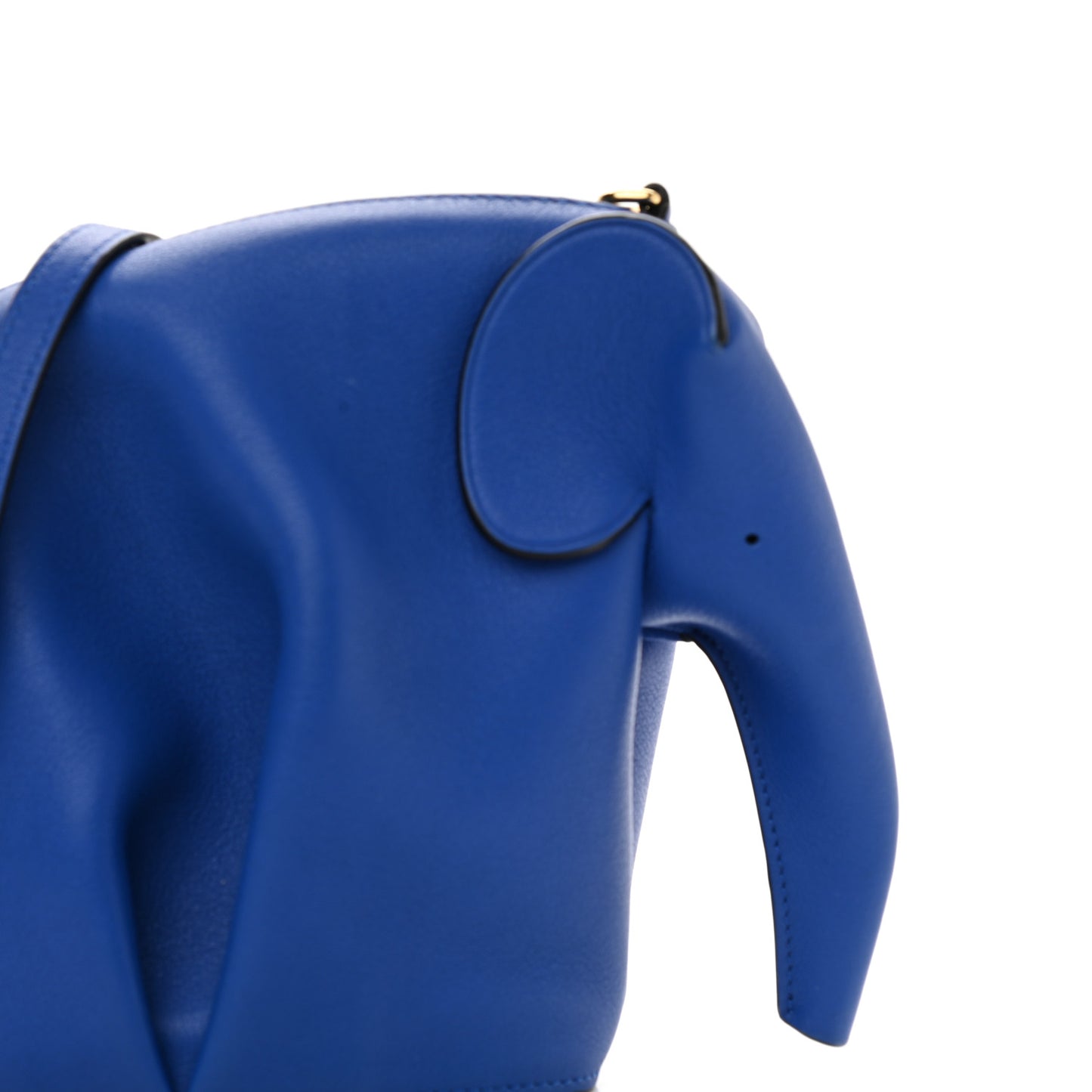 Calfskin Mini Elephant Crossbody Bag Electric Blue