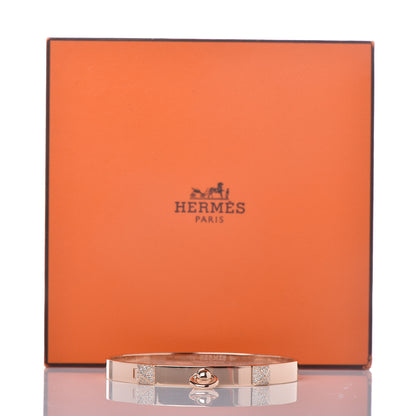 Hermes 18K Rose Gold Diamond PM Collier De Chien Bracelet SH 5 of 5