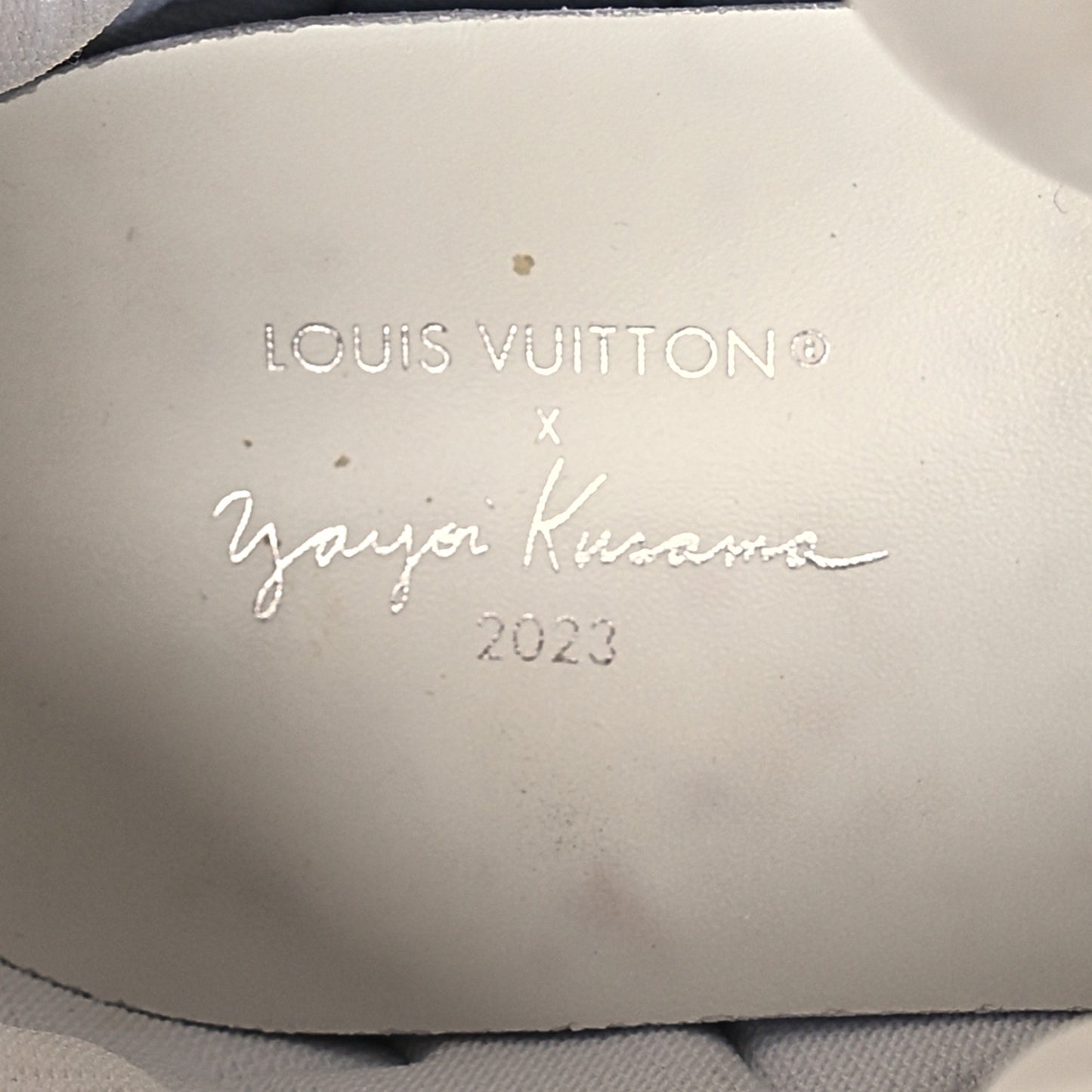 X YAYOI KUSUMA Calfskin Dots Monogram Archlight Sneakers White