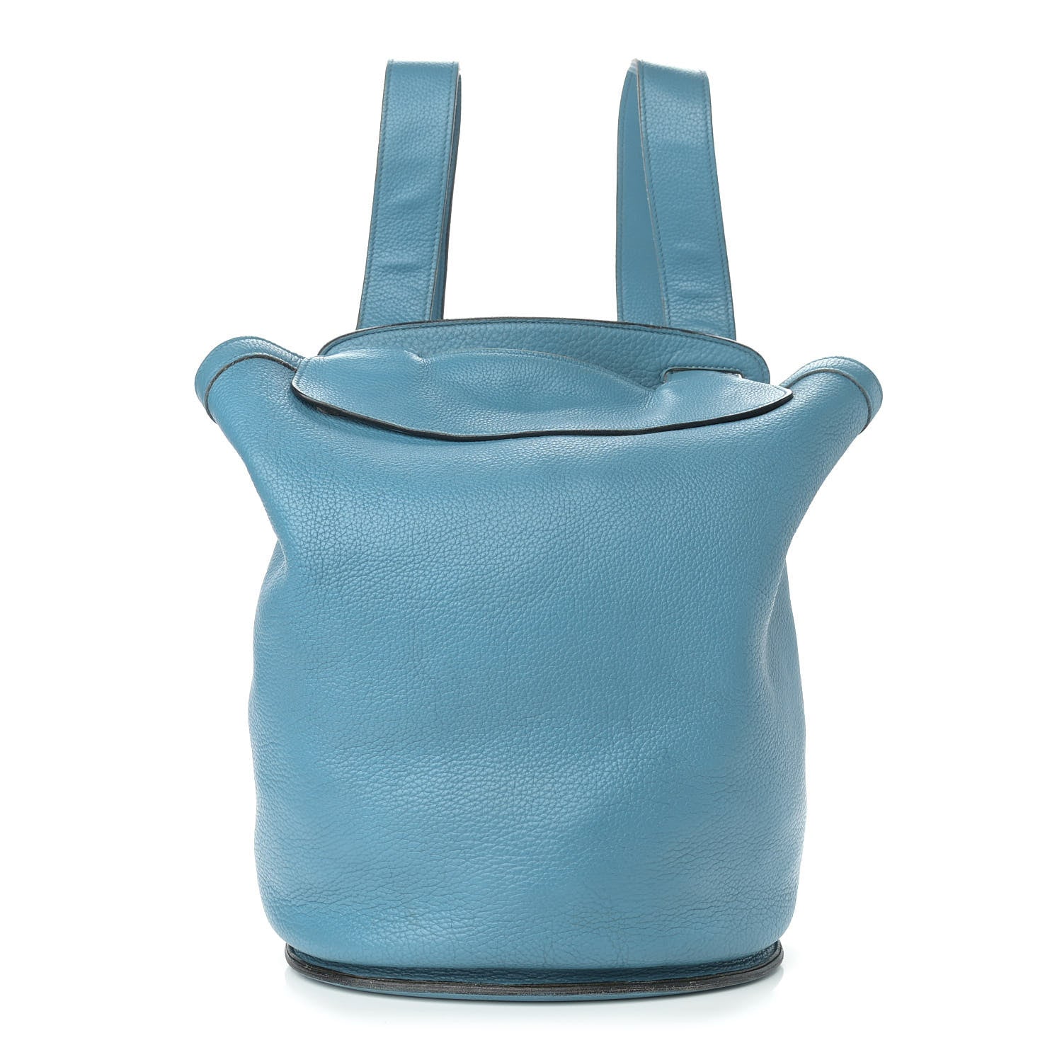 Hermes Taurillon Clemence Sherpa Backpack Blue Jean 1 of 16