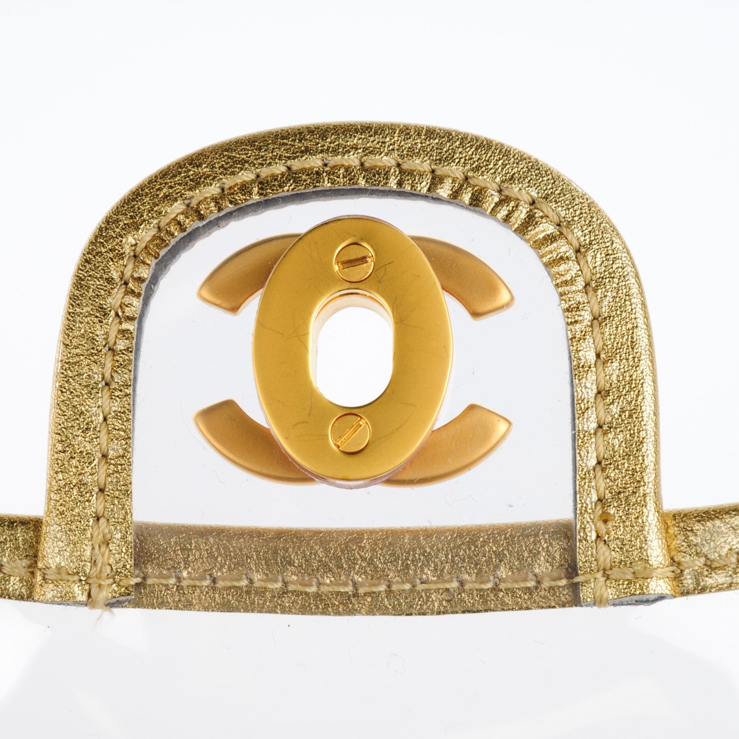 Chanel Vinyl Large Naked Flap Gold 5 of 7