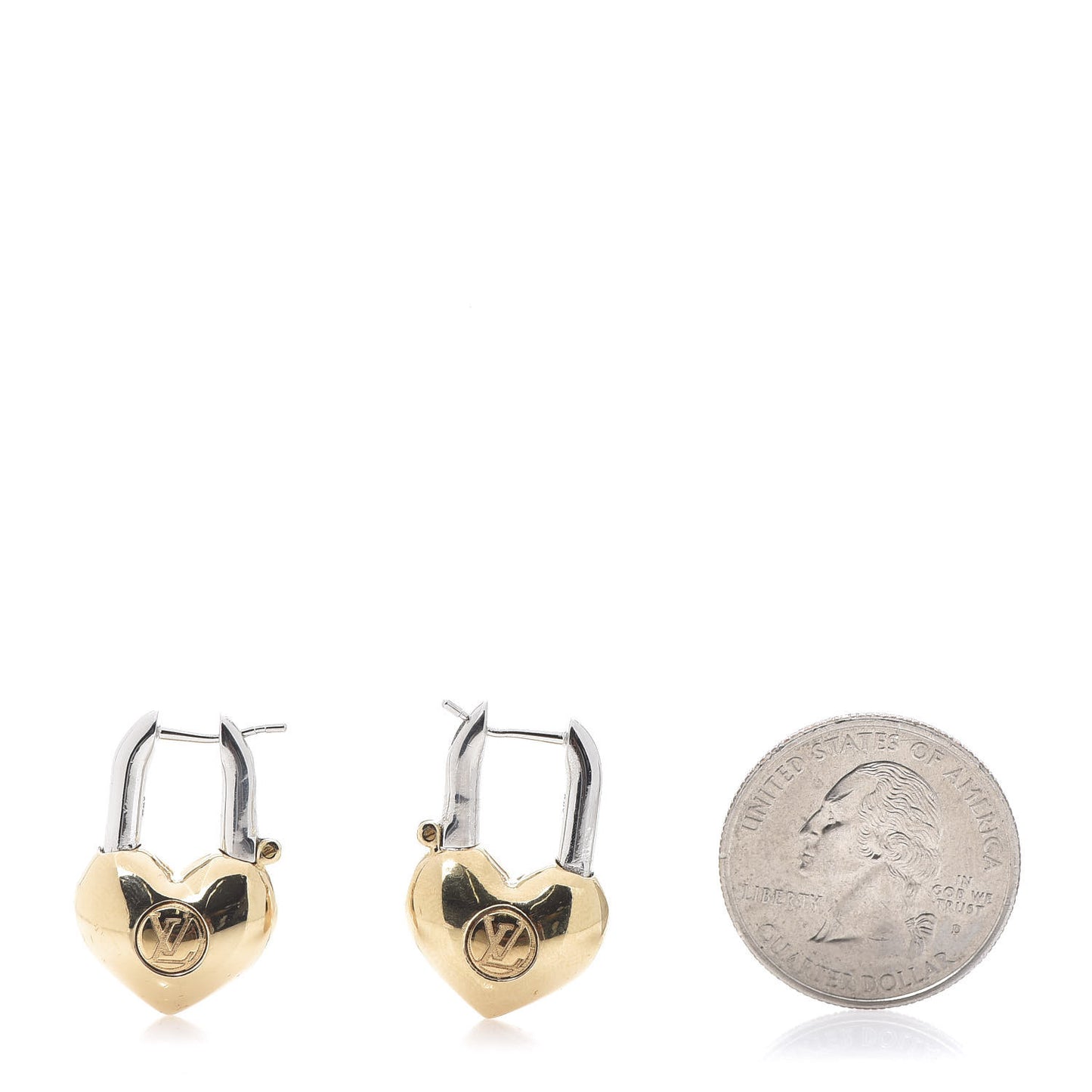 LV Crazy In Lock Earrings Gold Silver