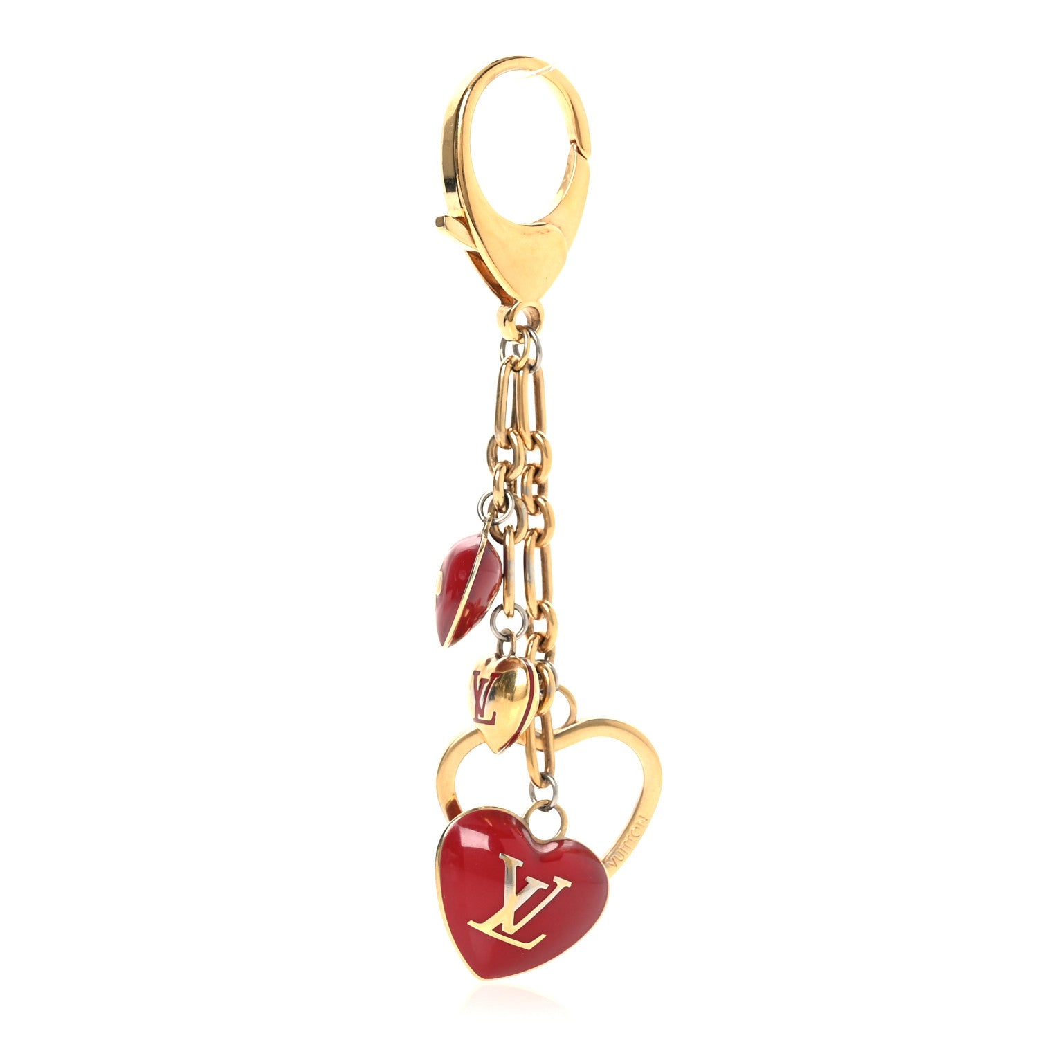 Louis Vuitton Coeurs Heart Bag Charm Key Holder Red 1 of 6