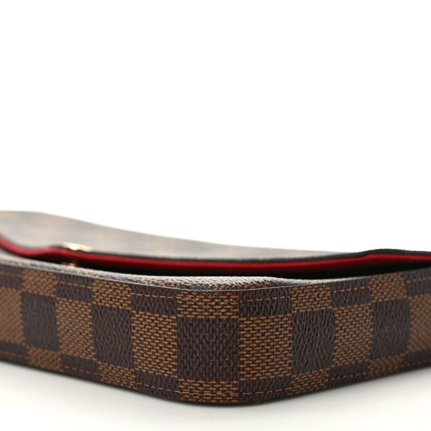 Louis Vuitton Damier Ebene Pochette Felicie Chain Wallet 9 of 14