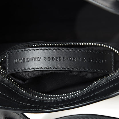 Balenciaga Canvas Satin Calfskin Diagonal Allover Logo Print Classic Silver Hardware Mini City Natural Black 7 of 10