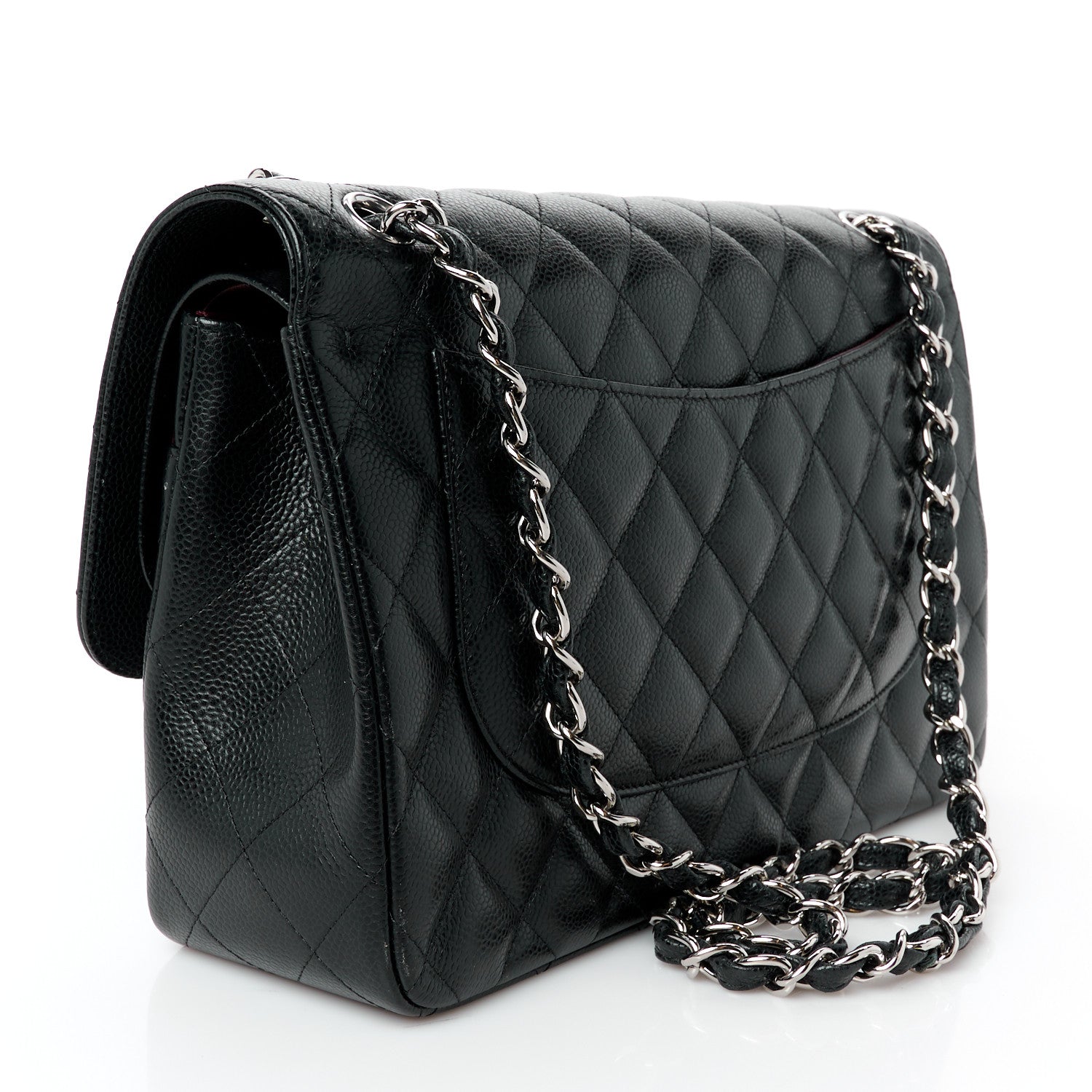Chanel Caviar Quilted Jumbo Double Flap Black 3 of 12