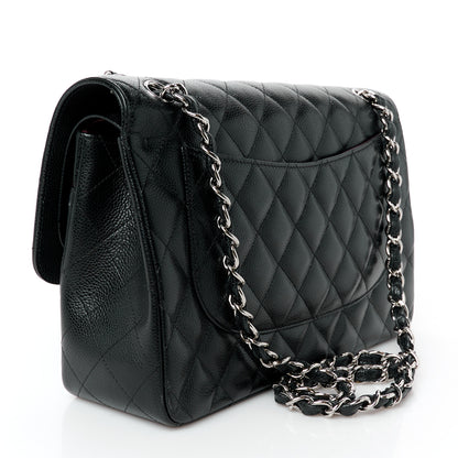 Chanel Caviar Quilted Jumbo Double Flap Black 3 of 12