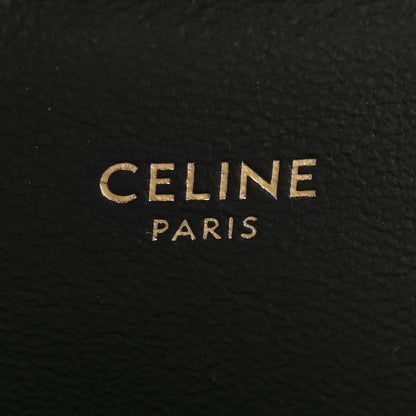 Celine Calfskin Quilted Medium C Bag Black White 6 of 15
