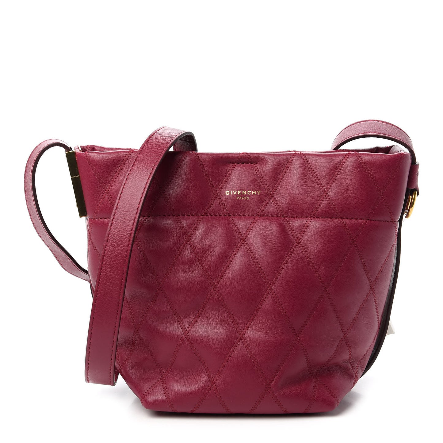 Lambskin Quilted Mini GV Bucket Bag Orchid Purple