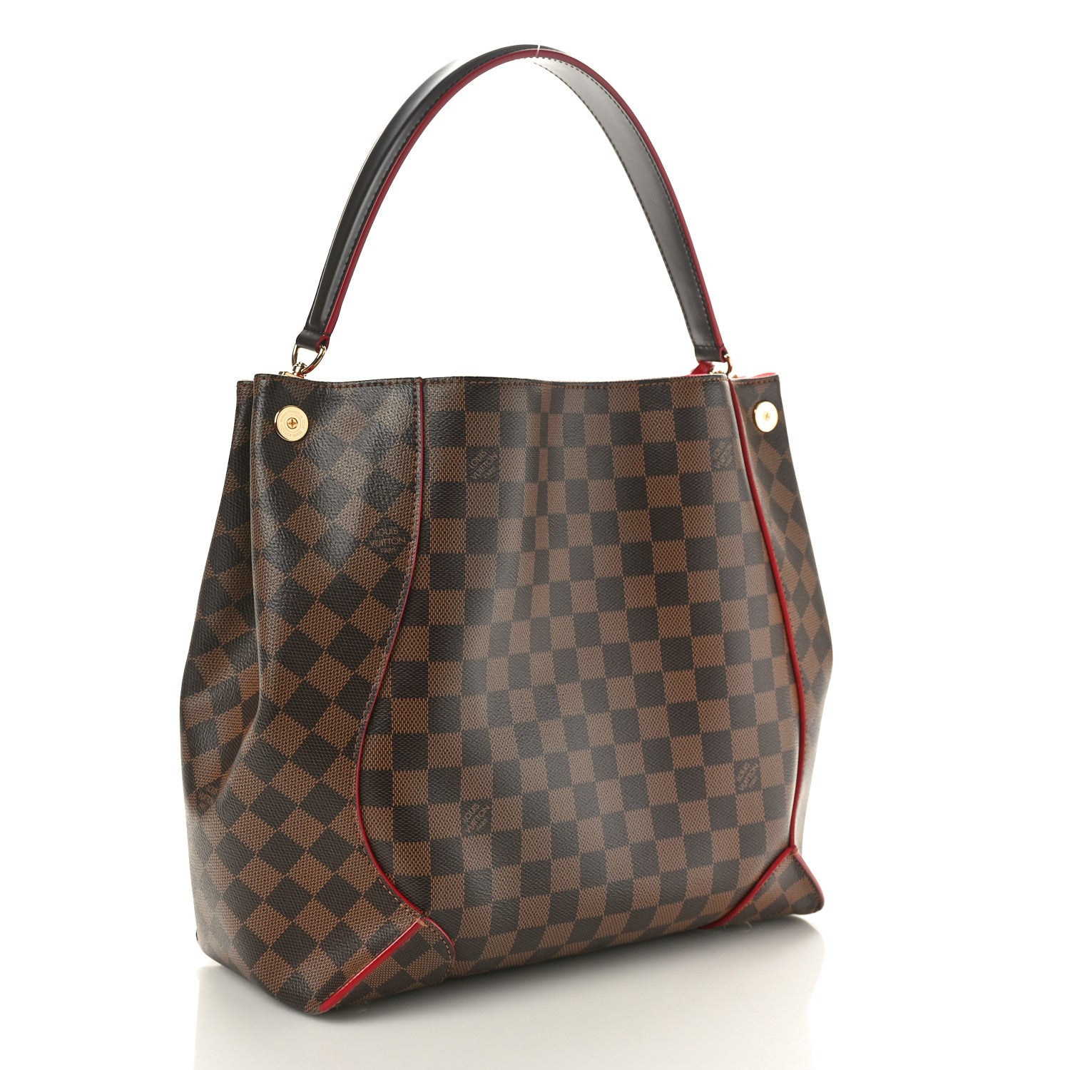 Louis Vuitton Damier Ebene Caissa Hobo Cherry 3 of 9