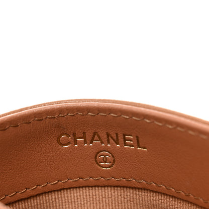 Chanel Lambskin Quilted Chanel 19 Card Holder Brown 7 of 9