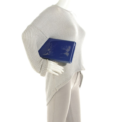 Saint Laurent Patent Large Belle De Jour Clutch Royal Blue 2 of 7