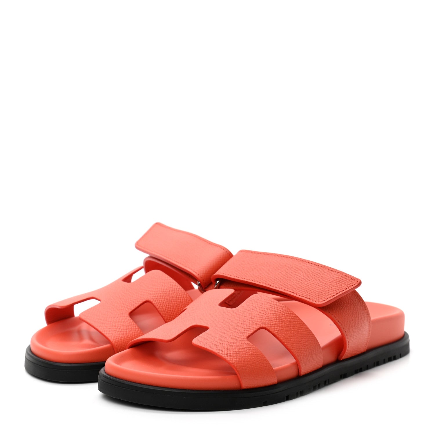 Hermes Epsom Womens Chypre Sandals 37 Rose Sorbert 3 of 9