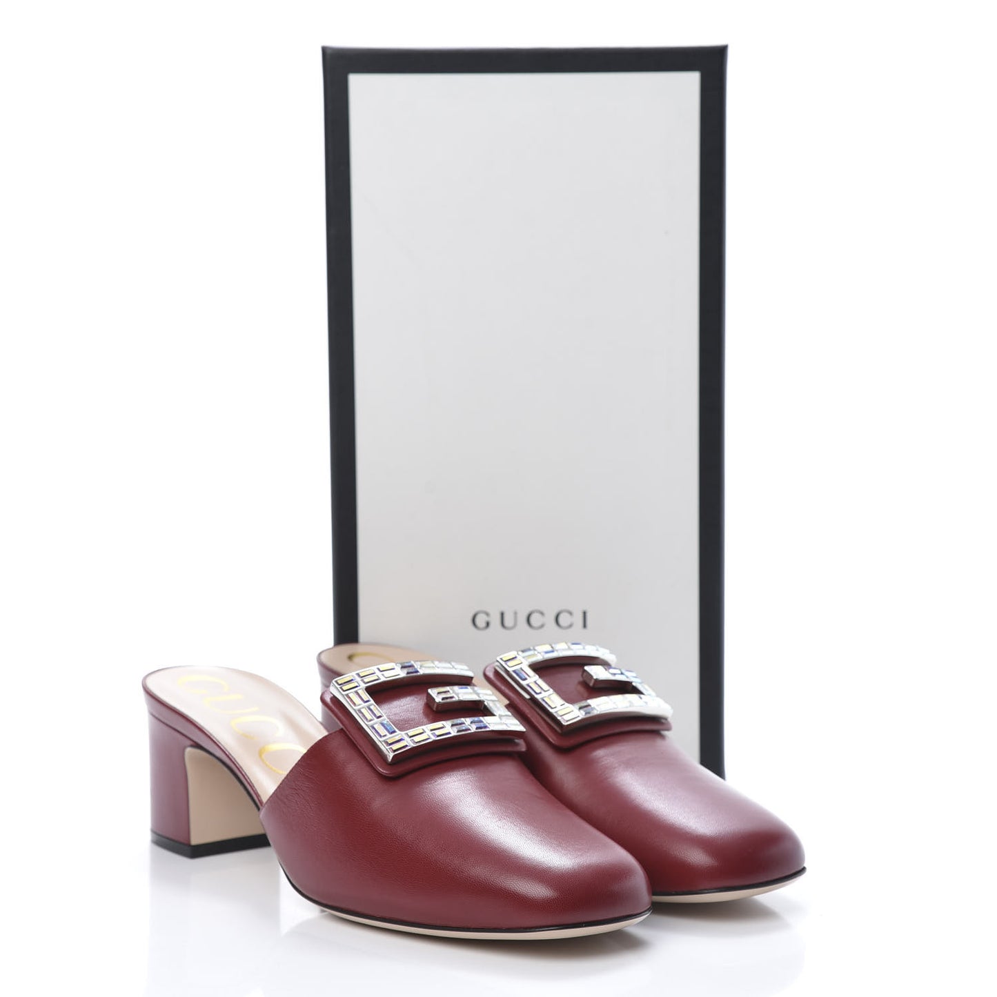 Malaga Kid Crystal Square G Madelyn Mules 40 Romantic Cerise