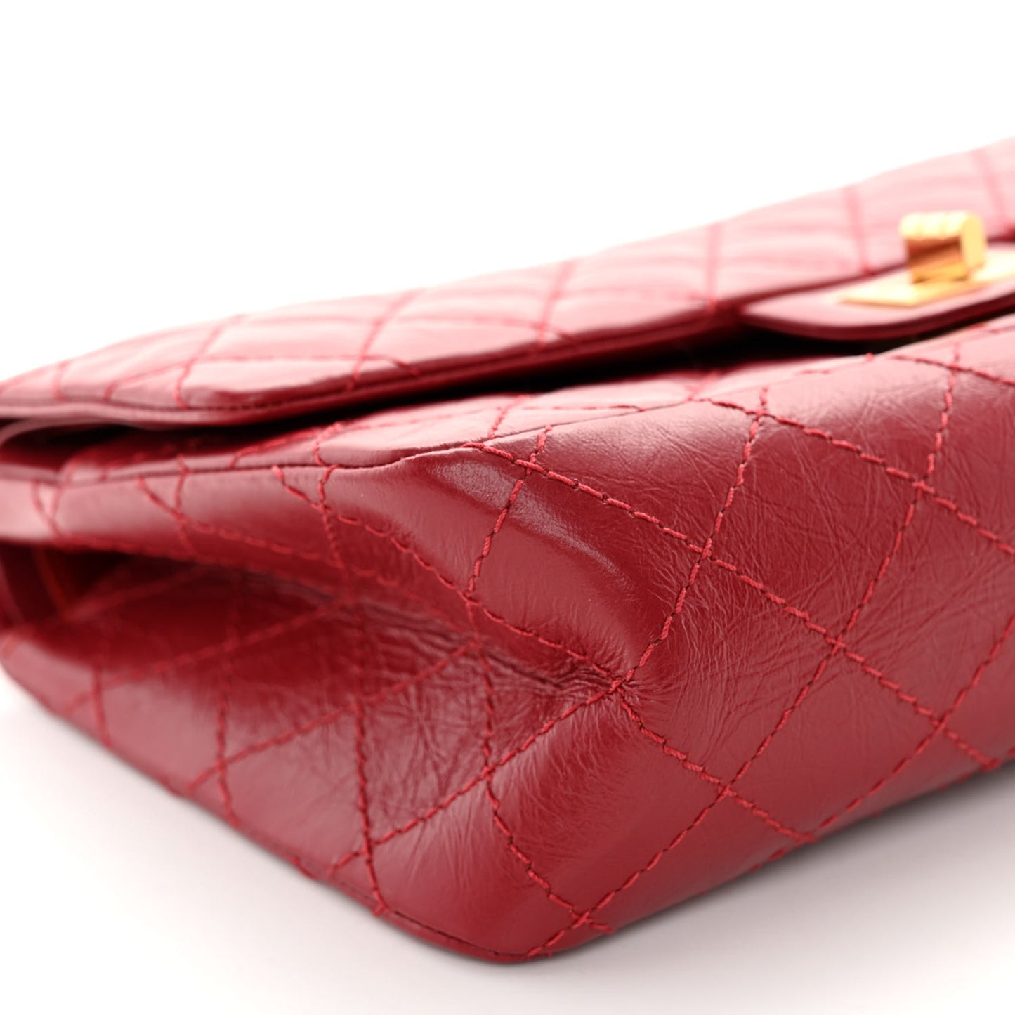 Aged Calfskin Quilted 2.55 Reissue 225 Flap Red